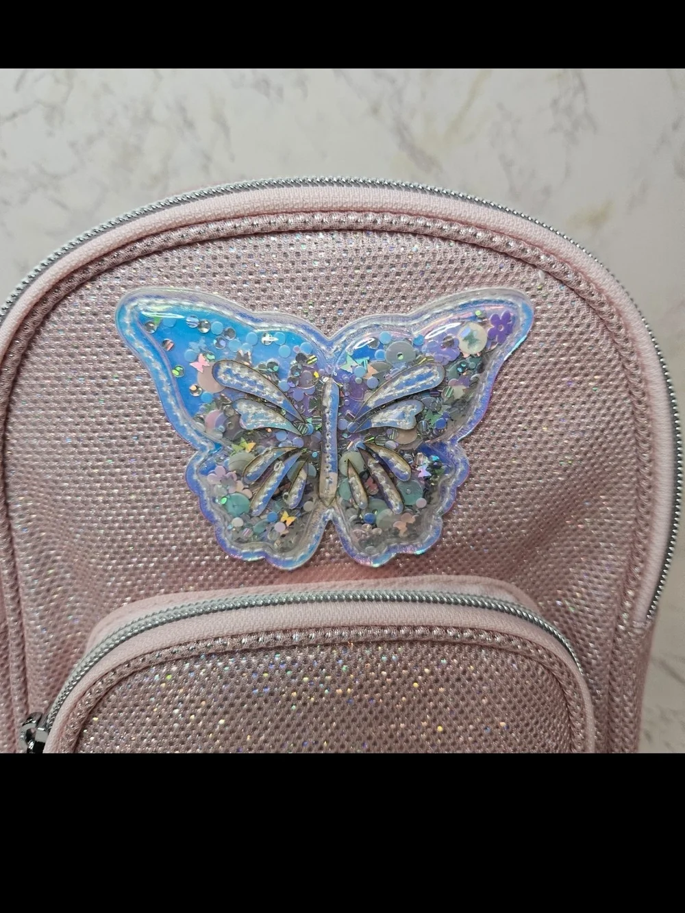 The Children's Place Sparkle Pink Butterfly Mini Backpack